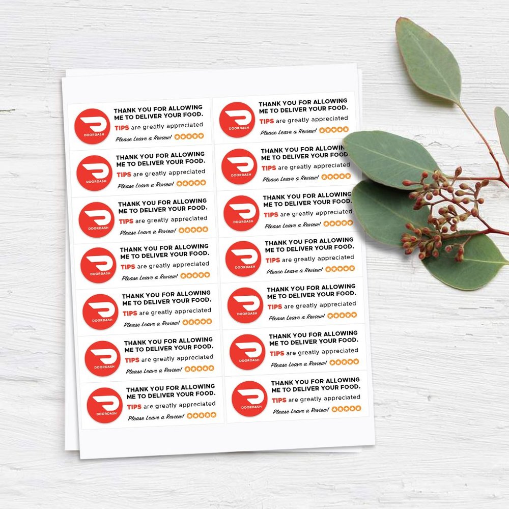 DoorDash Delivery Rating Sticker Labels – (48 ct) - Picture 3 of 5